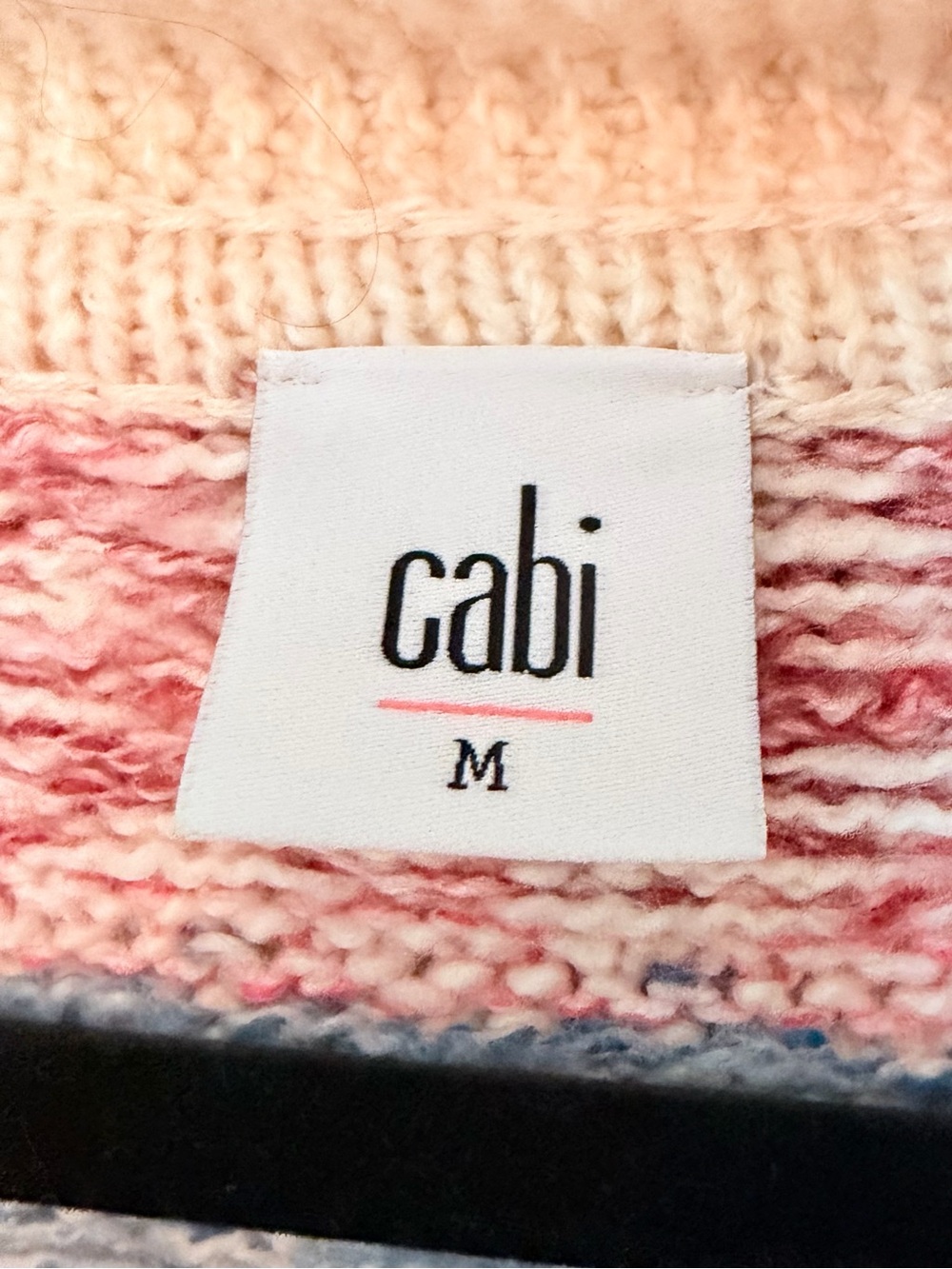 CAbi Cream, Red & Blue Fair Isle Zip Cardigan - size medium - Picture 2 of 7